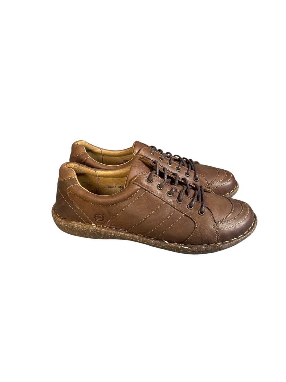 Born Women’s Melissa Brown Leather Lace Up Oxford Shoes Size-9